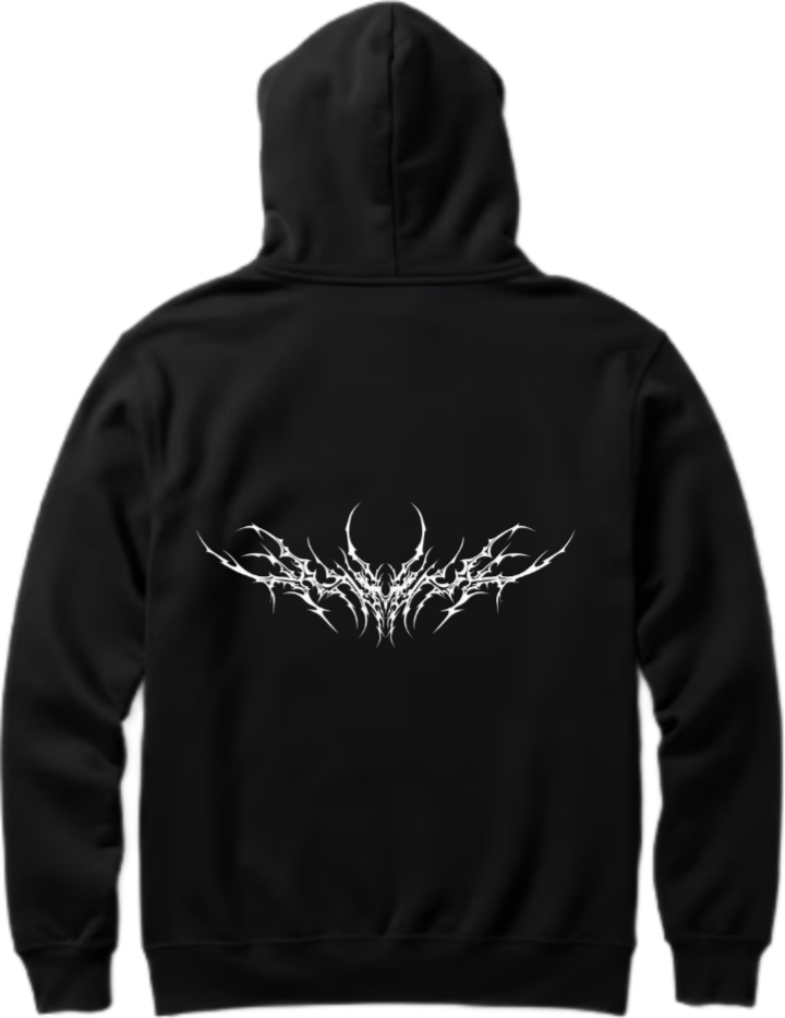 Goth Oversize Hoodie Black Back 6