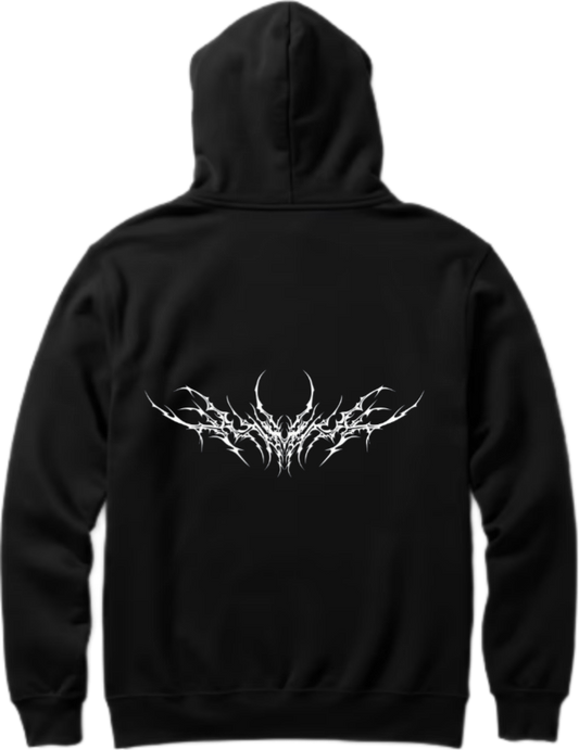 Goth Oversize Hoodie Black Back 6