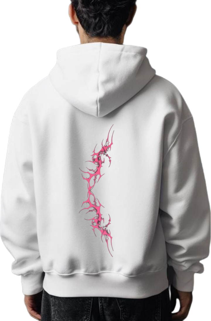 Goth Oversize Hoodie White Back 6