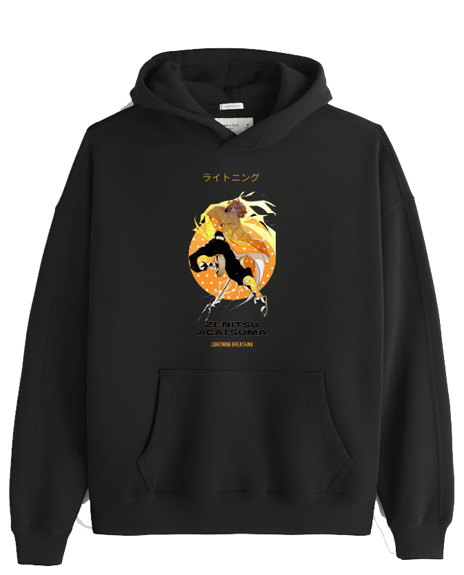 Anime Demon slayer nezuko tanjiro Oversize Hoodie Black 59