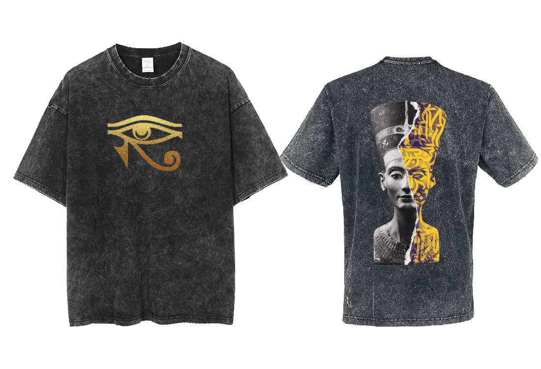 Egypt t- shirt Over Size Washed Back 6