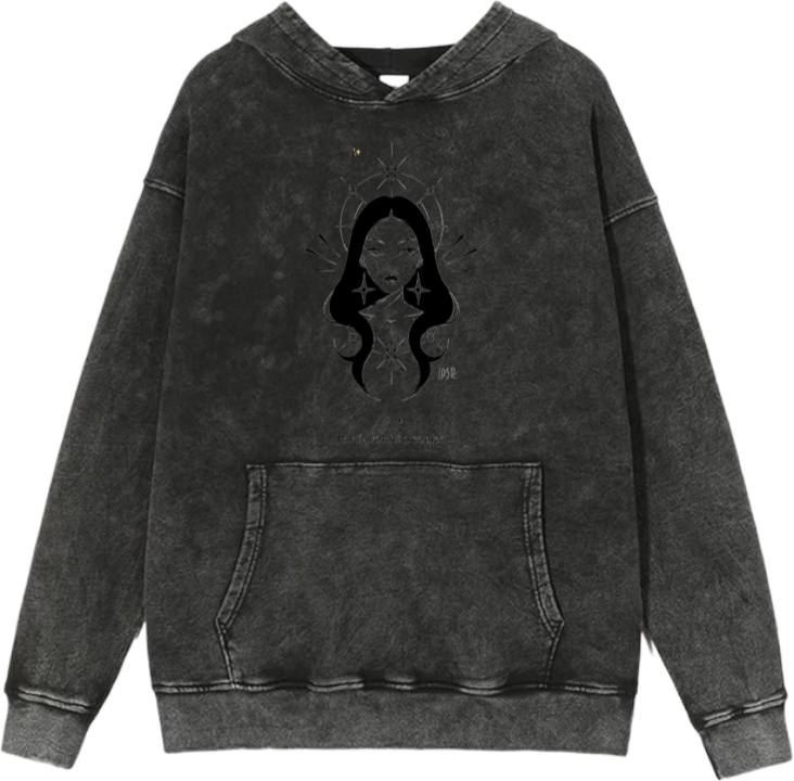 Graphic Over Size hoodie Washed 6