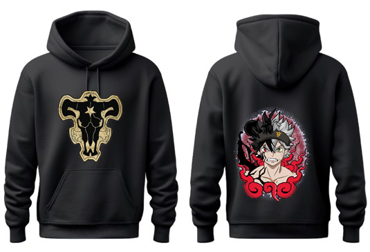 Black clover One Size hoodie Black Back 15