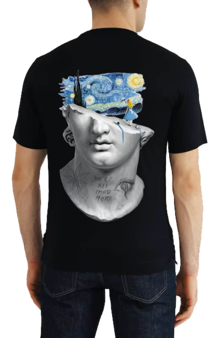 فان جوخ t- shirt One Size Black back 6