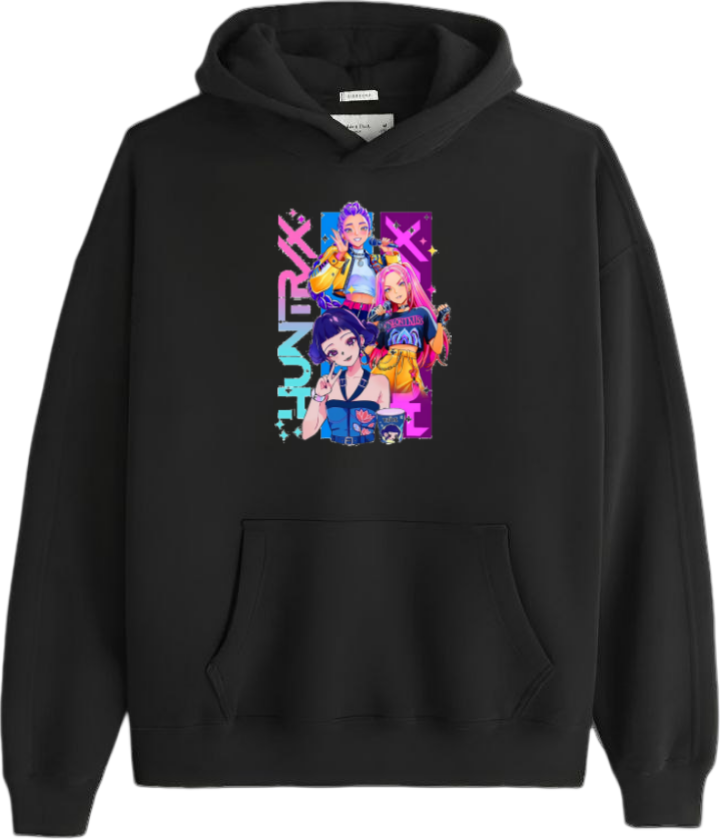 Hunterix kpop Oversize  Hoodie Black 6