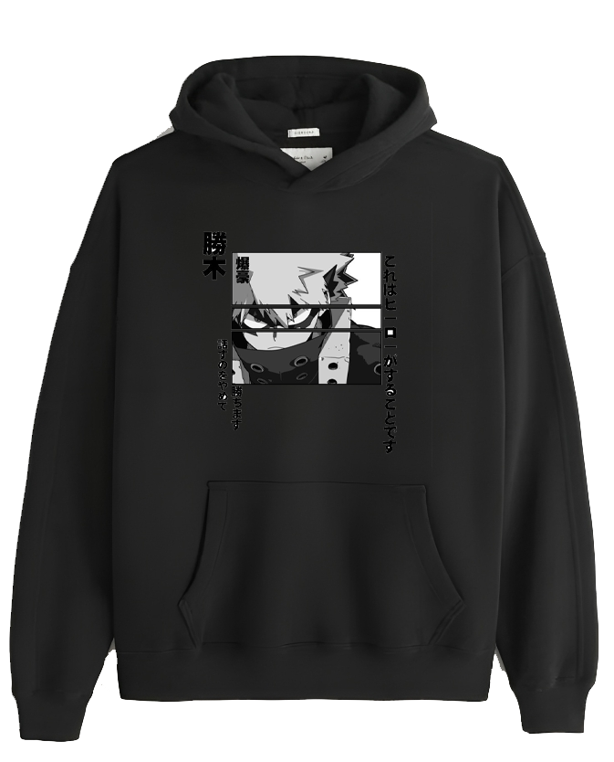 Boku no hero academy bnha One Size hoodie Black 6