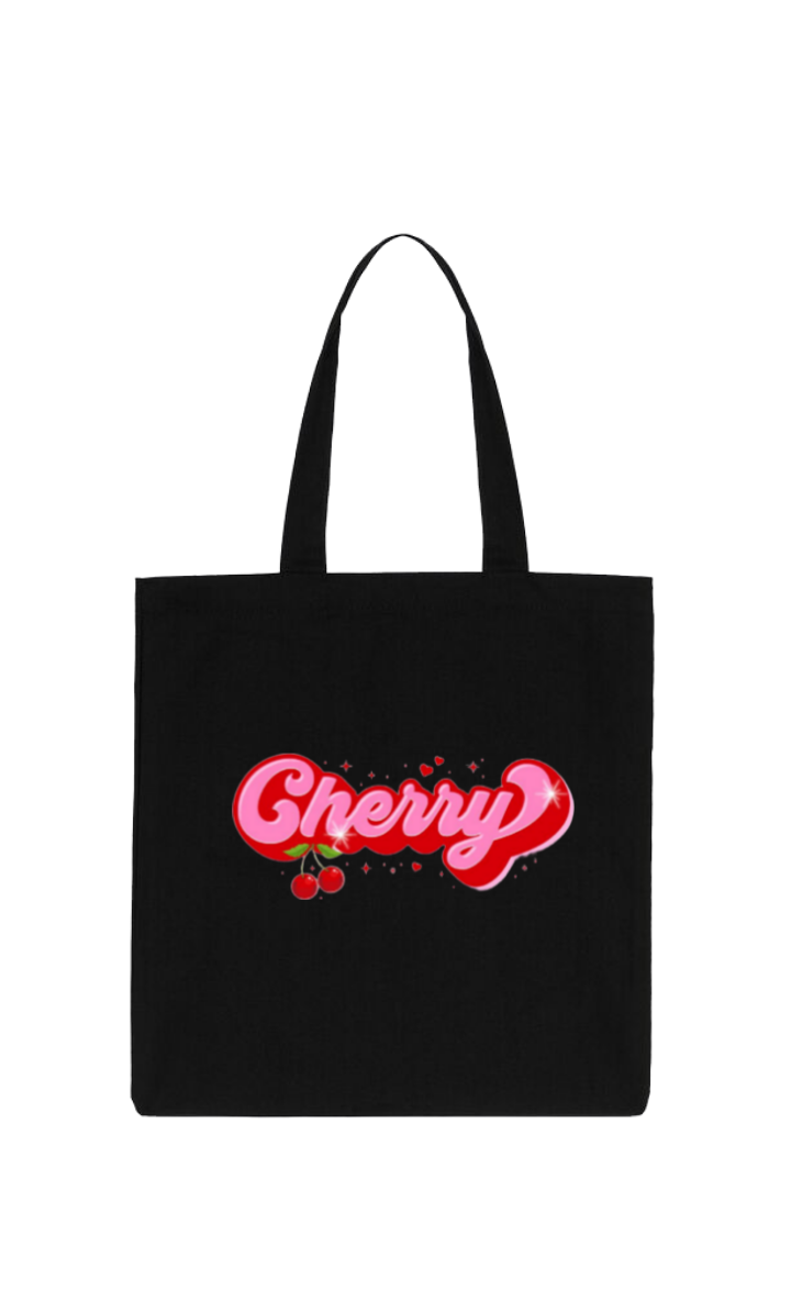 Cherry tote bag Black 6