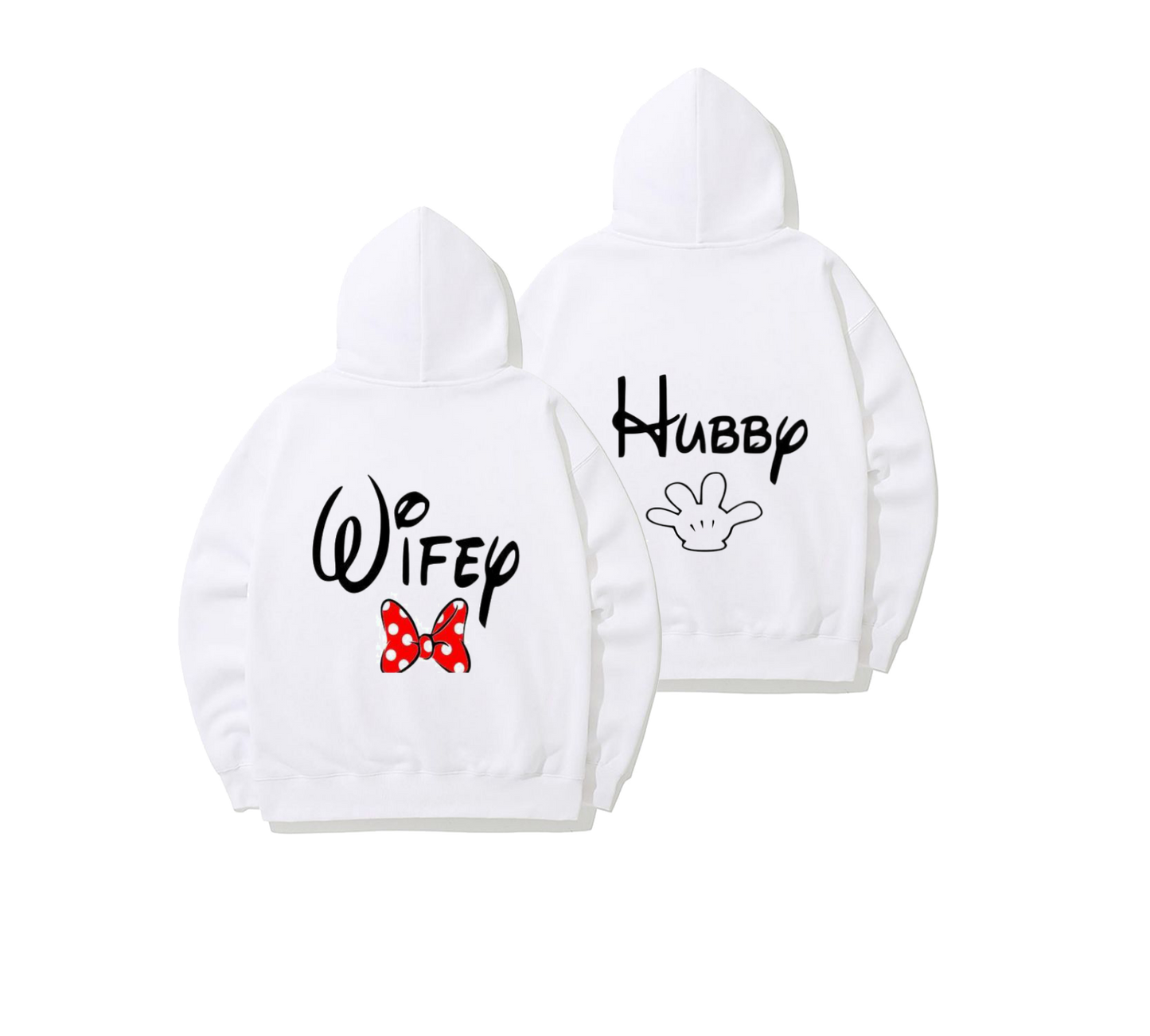 VaIentine coupIe Oversize Hoodie Cables White Back 6