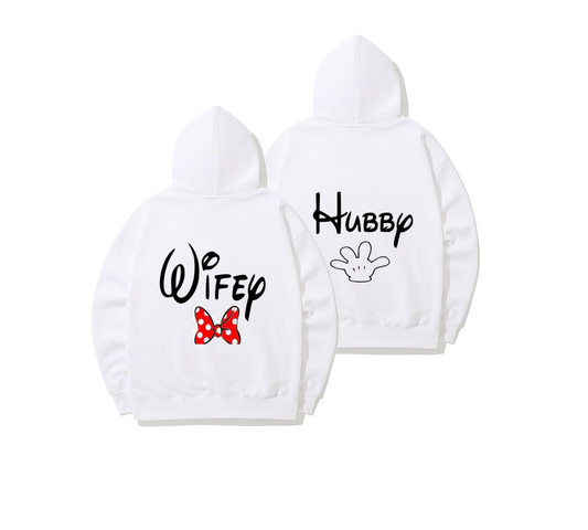 VaIentine coupIe Oversize Hoodie Cables White Back 6