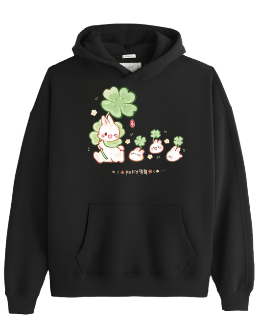 bunny Oversize Hoodie Black 6