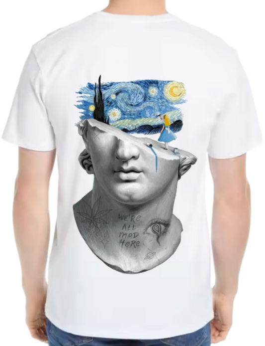 فان جوخ t- shirt One Size White back 6