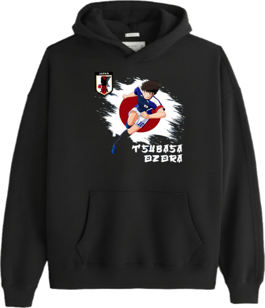 Captain Tsubasa Over Size hoodie Black 6