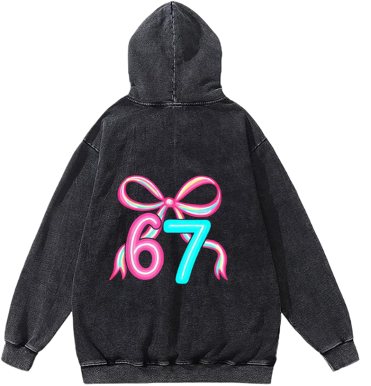 67 designs Oversize Hoodie Washed Back 6