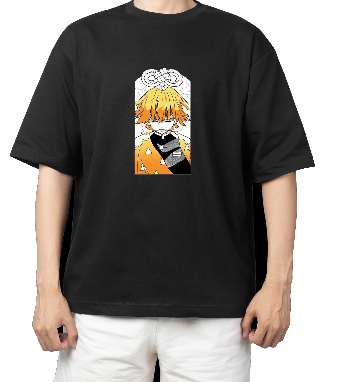 Anime Demon slayer nezuko tanjiro t- shirt Oversize Black 6