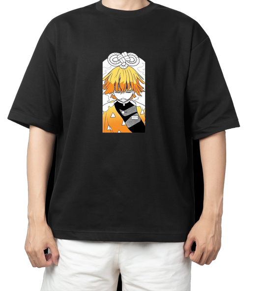 Anime Demon slayer nezuko tanjiro t- shirt Oversize Black 6