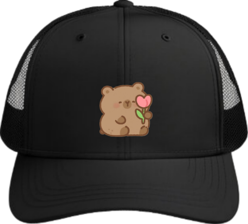 bear Baseball cap Black  6