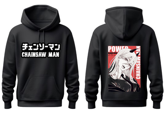 Chainsaw Man One Size hoodie Black Back 6