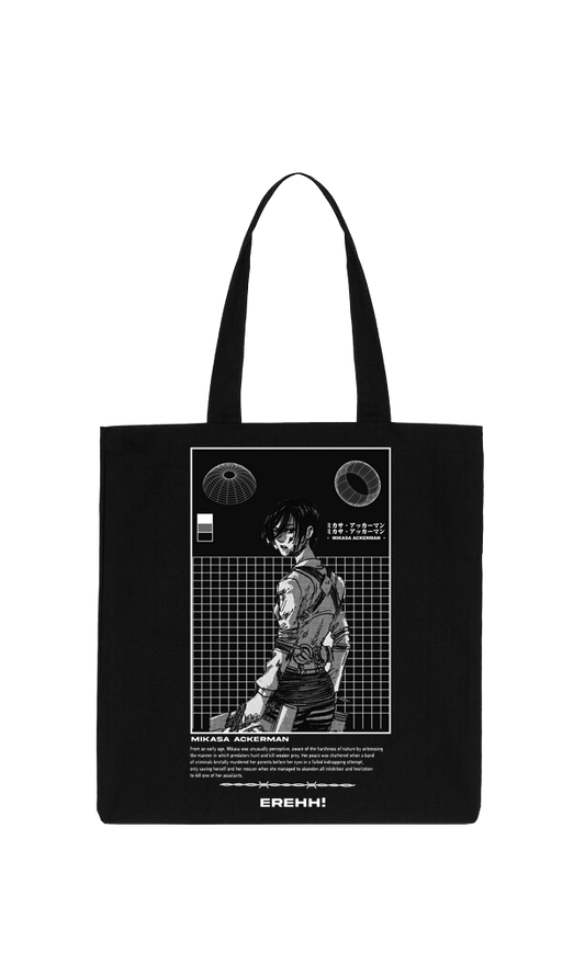 Anime Attack on titan shingeki no kyojin Aot Black tote bag 6