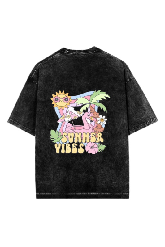 Summer Vibes One Size t- shirt Washed Back 6