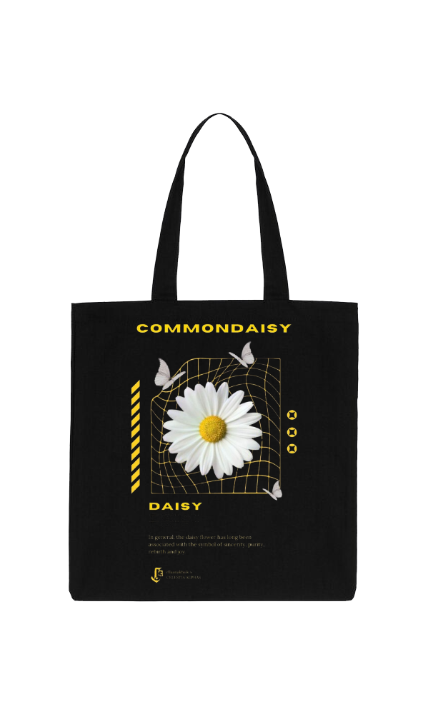 COMMONDAISY Back text tote bag Black 66