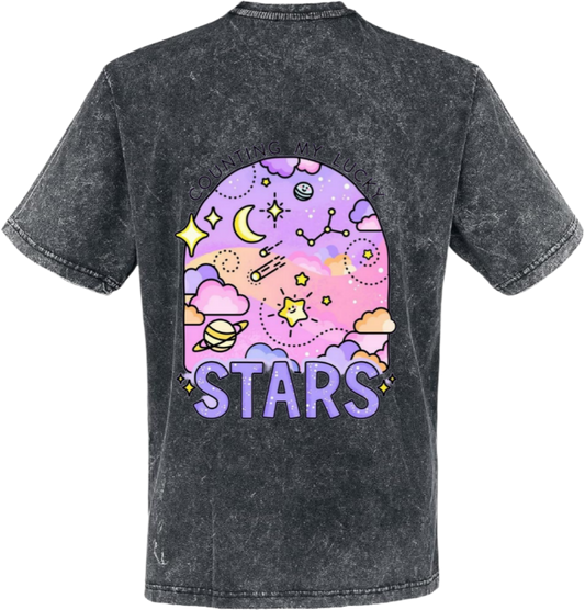STARS t- shirt One Size Washed Back 70