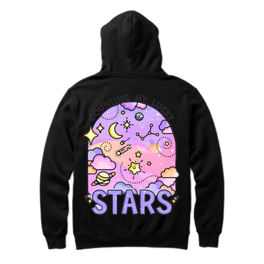 STARS One Size hoodie Black Back 70