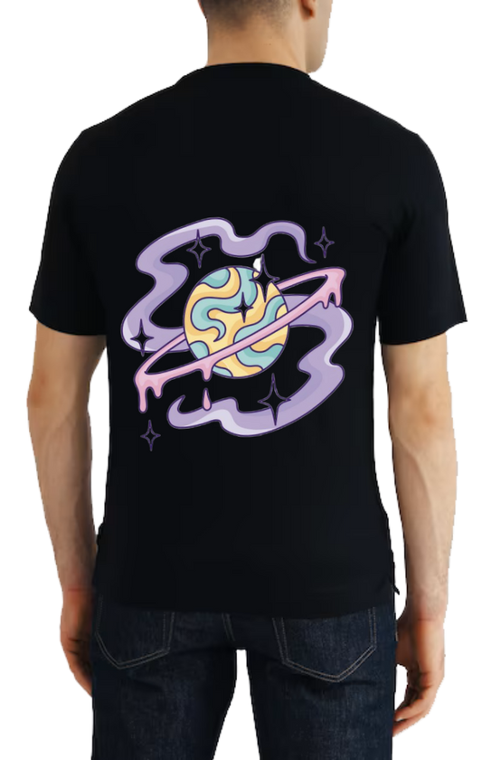 كوكب ذائب t- shirt One Size Black back 70