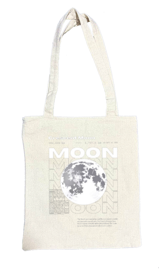 MOON Back text tote bag beige 68