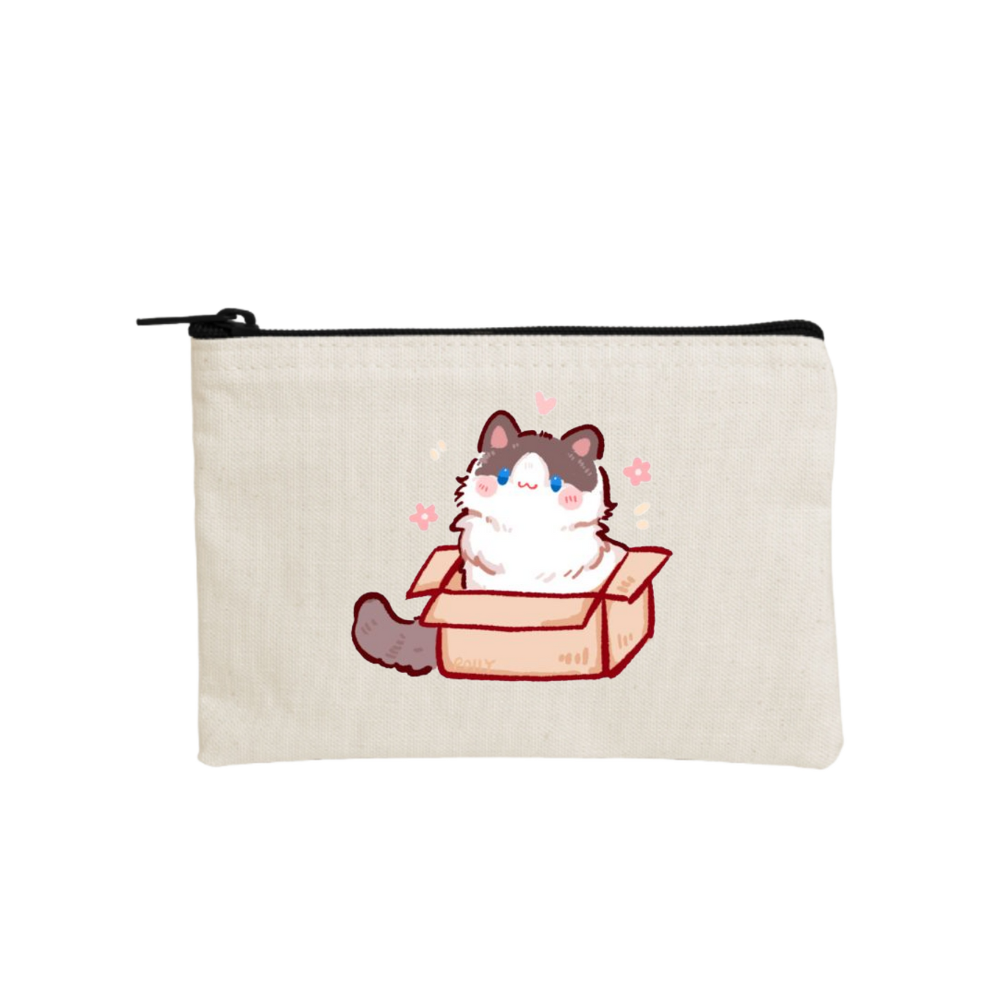 cat wallet pencil case Beige 70