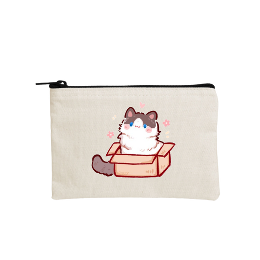 cat wallet pencil case Beige 70