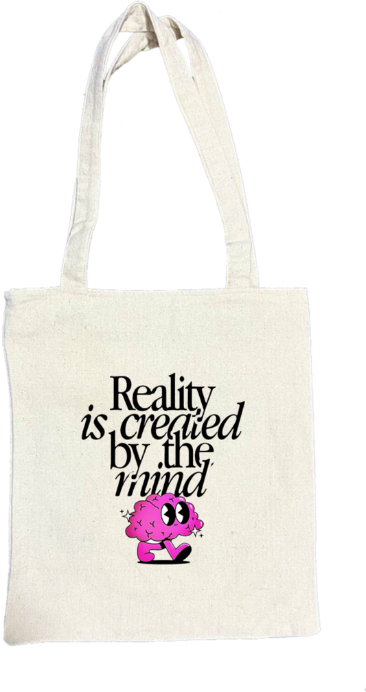 Reality is creatied by the hind tote bag beige 70
