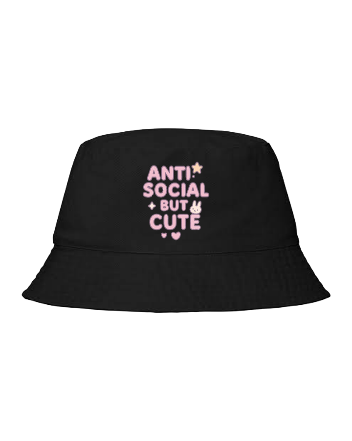 Bucket hat Fishman hat cap ANTI SOCIAL BUT CUTE 70