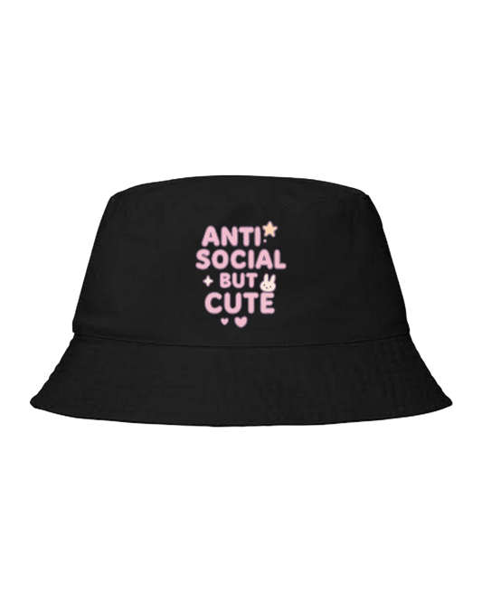 Bucket hat Fishman hat cap ANTI SOCIAL BUT CUTE 70