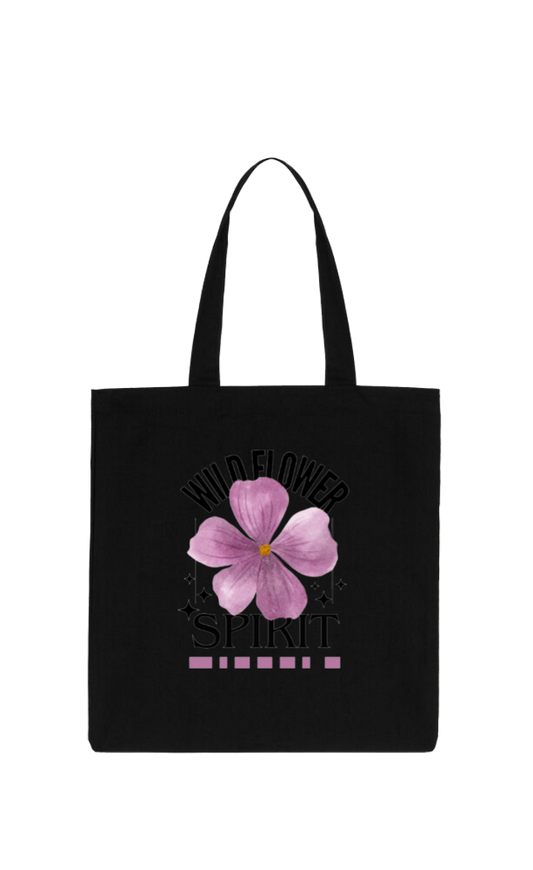 WILD FLOWER tote bag Black 70
