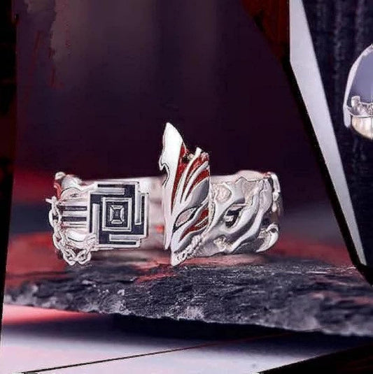 Anime character ring featuring Ichigo Kurosaki and Toshiro from the series *Bleach*