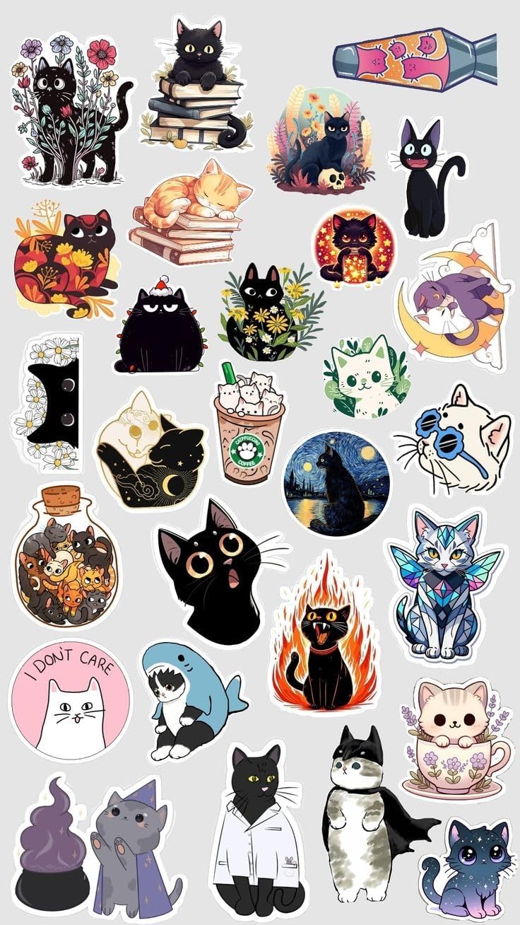 anime sticker random sticker  cat kitty
