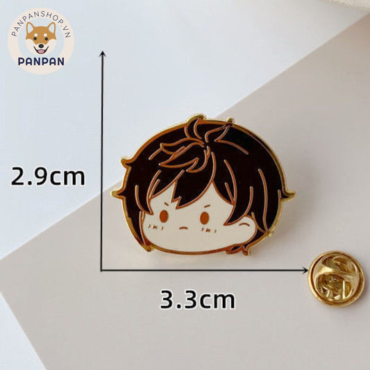Game Genshin Impact Brooch Zhongli Zhongli Xiao Keqing Metal Cute