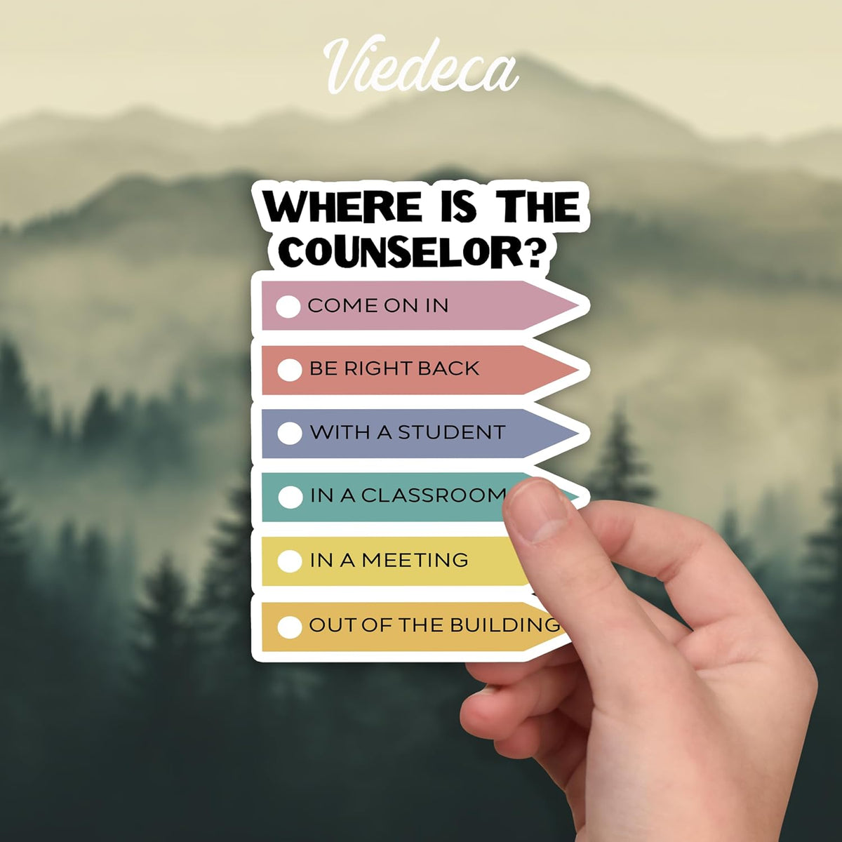 (3Pcs) Where is The Counselor? Sticker Funny Sayings Motivational Humorous Counselor's Office Teaching Vinyl Decals for Tumbler Laptop Water Bottles Books Phone -Size 3x2.1 Inches