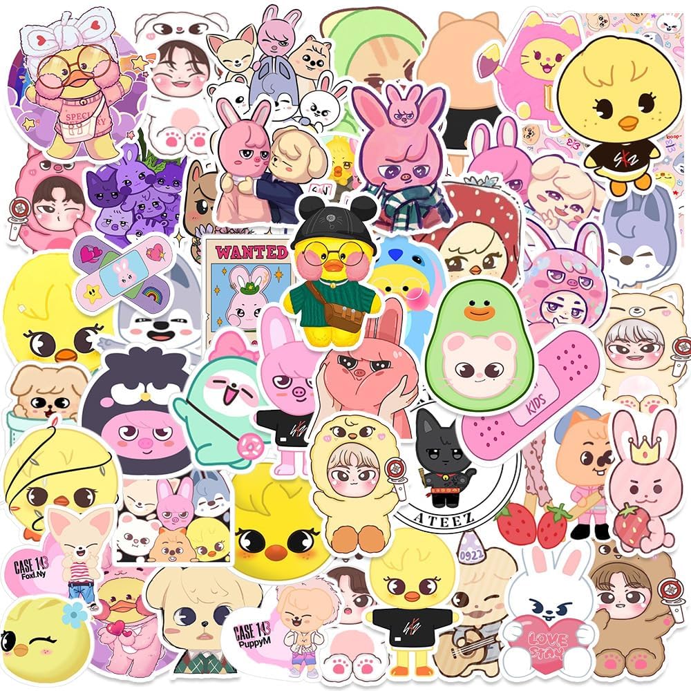 50 PCS Colorful Stray Stickers Zoo Stickers for Teens Adults Cute Cartoon Stray Sticker for Fans Kpop Sticker for Kpop Lovers