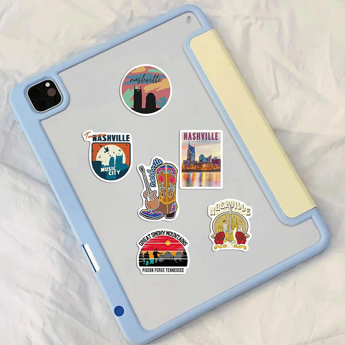 100PCS Nashville Tennessee Stickers,Cool Travel Stickers,Waterproof Vinyl Stickers for Water Bottles,Laptop,Luggage,Teens Adults,Keyboards,Backpacks,Skateboards,Luggage,Water Bottles,Scrapbooks