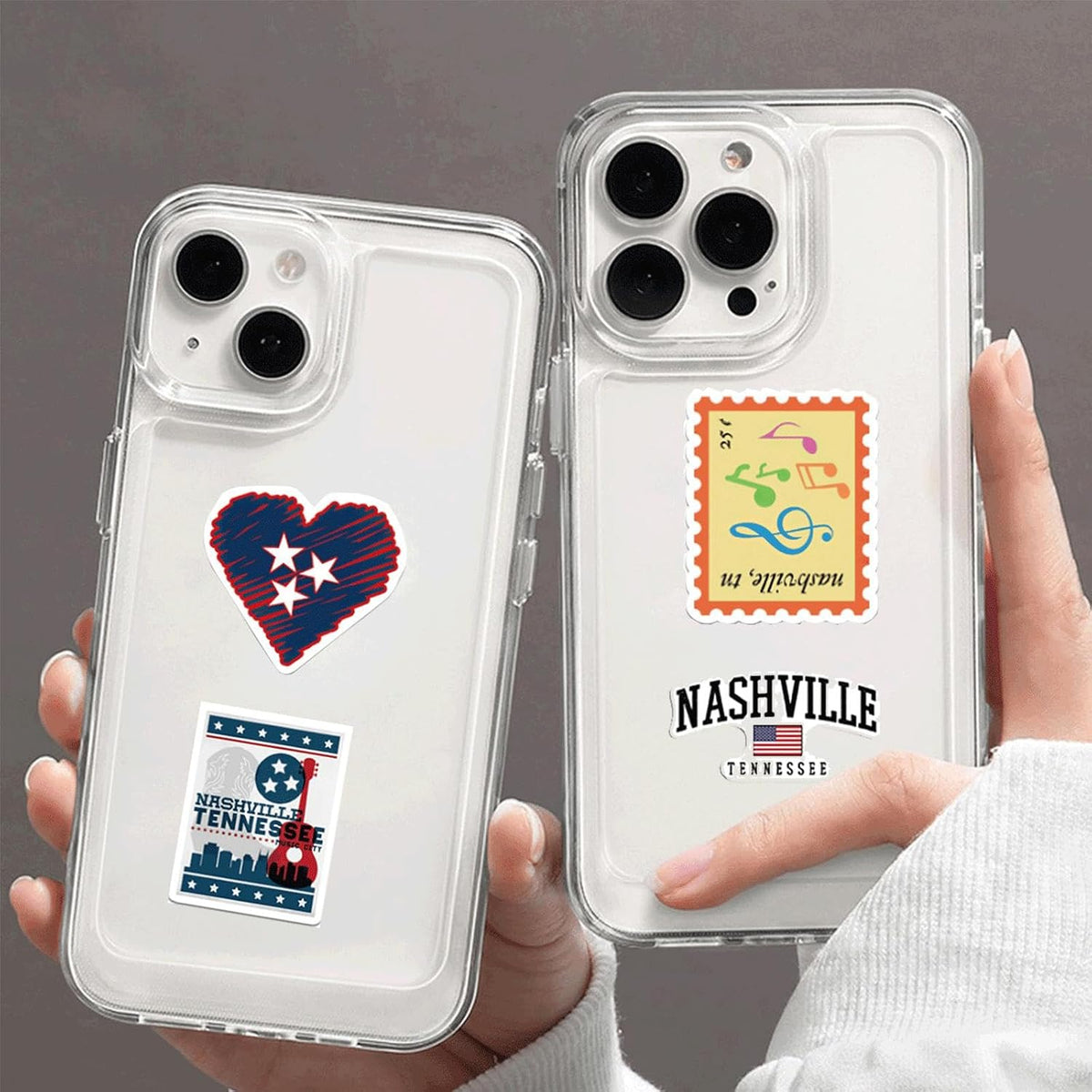 100PCS Nashville Tennessee Stickers,Cool Travel Stickers,Waterproof Vinyl Stickers for Water Bottles,Laptop,Luggage,Teens Adults,Keyboards,Backpacks,Skateboards,Luggage,Water Bottles,Scrapbooks