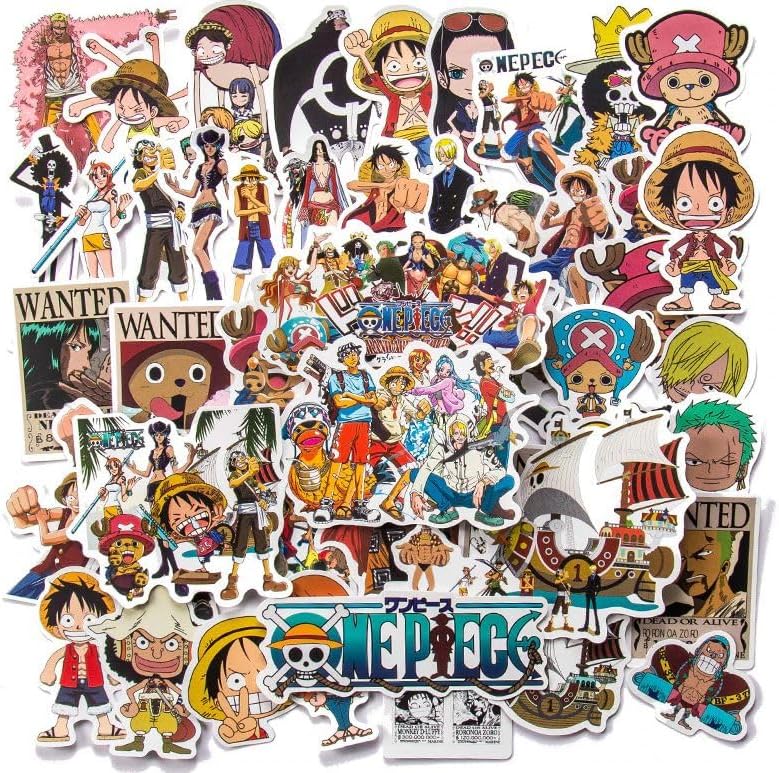 Anime One Piece Luffy Stickers - Perfect for Notebook, Motorcycle, Skateboard, Computer, Mobile Phone - Cartoon Toy Inspired Decals 100pc
