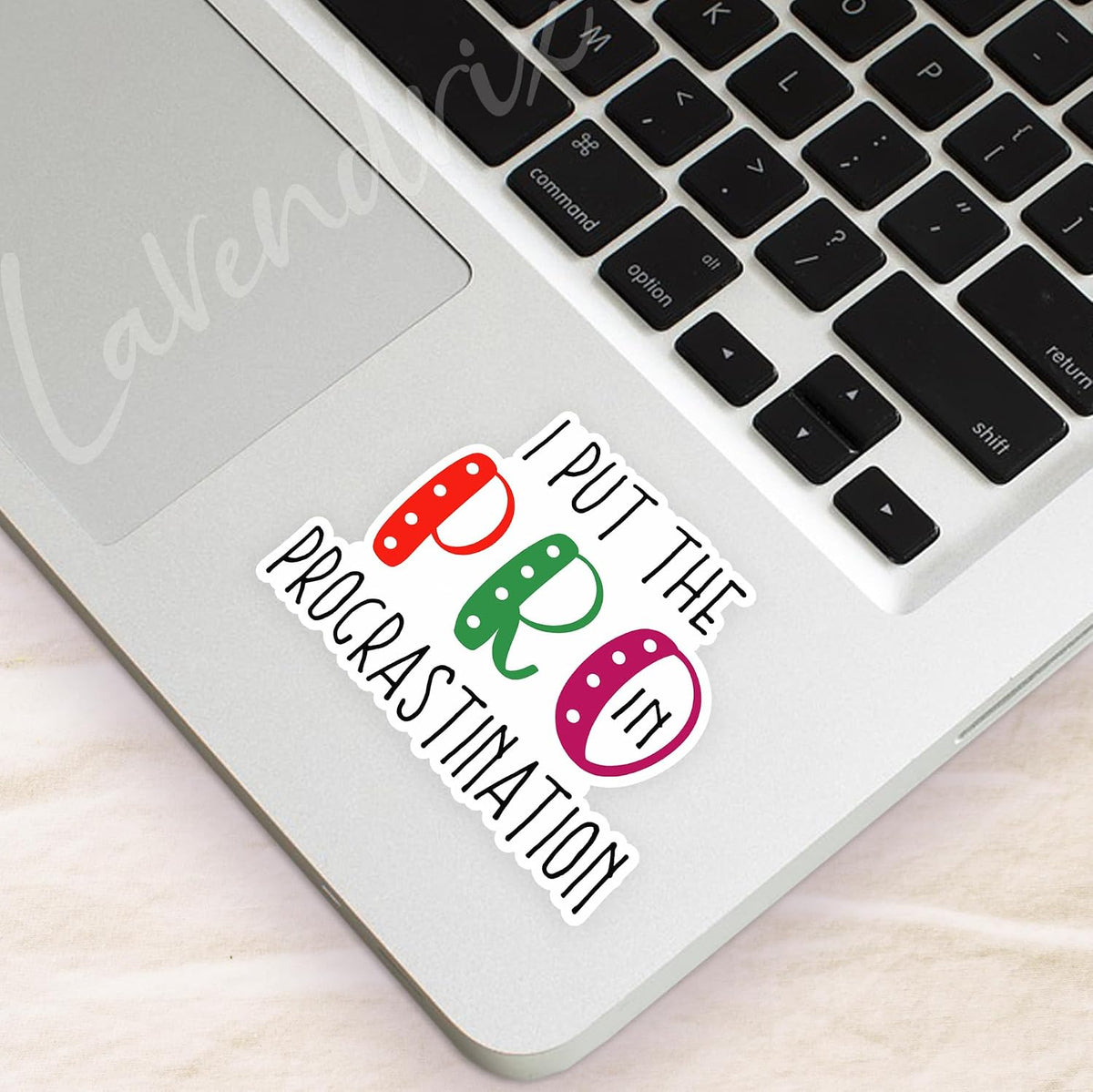 (3pcs) I Put The Pro in Procrastination Sticker Funny Sayings Sarcastic Quotes Humorous Phrase Vinyl Decal Stickers for Tumbler Laptop Kindle Water Bottles Tablet Books Phone - Size 3x2.4