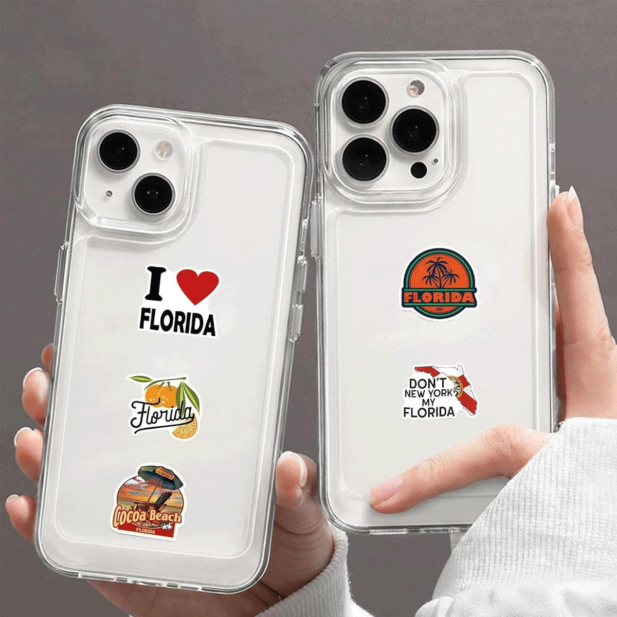 100PCS Florida Stickers,Cool Travel Stickers,Waterproof Vinyl Stickers for Water Bottles,Laptop,Luggage,Teens Adults,Keyboards,Backpacks,Skateboards,Luggage,Water Bottles,Scrapbooks