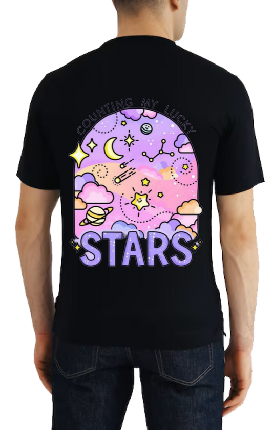 STARS t- shirt One Size Black back 71