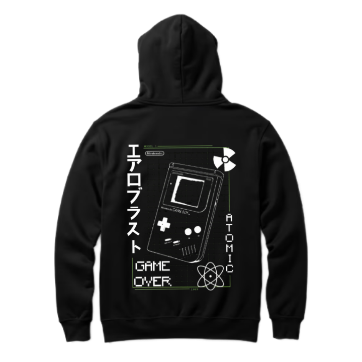 MODEL Back text oversize hoodie back 71