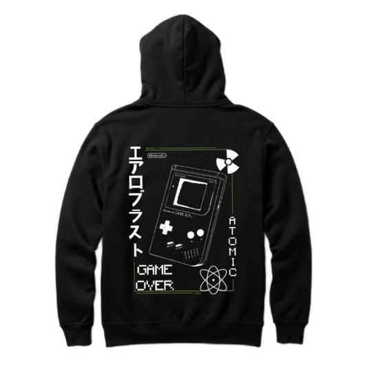 MODEL Back text oversize hoodie back 71