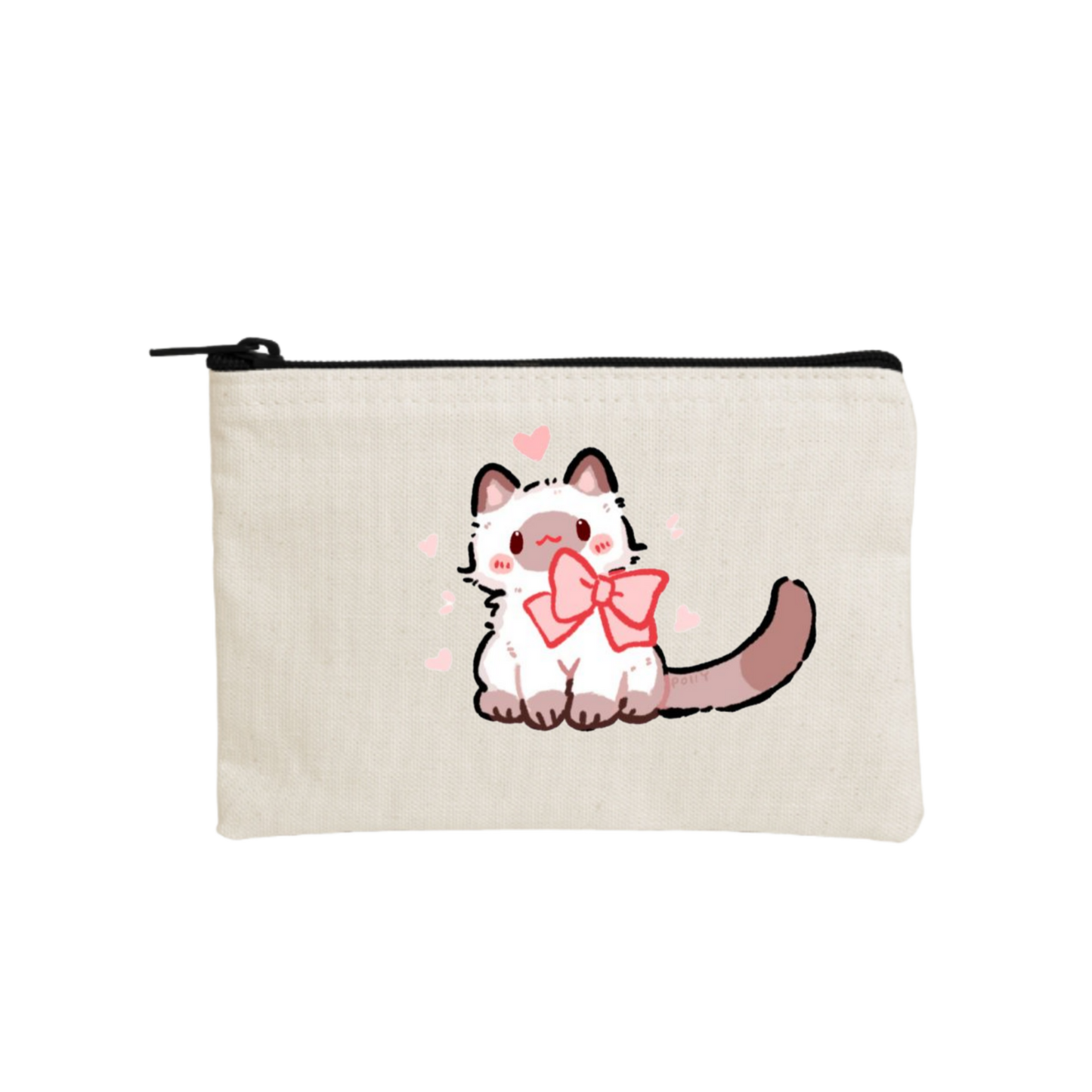 cat wallet pencil case Beige 71