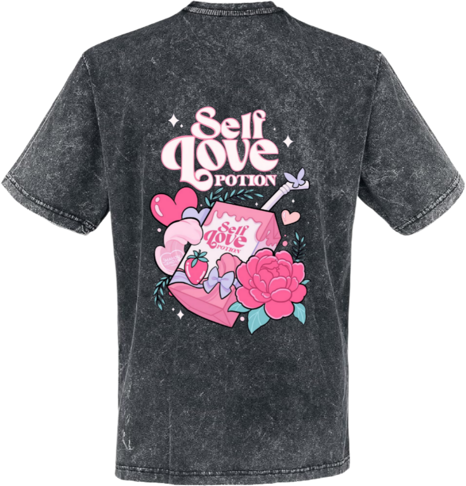 Self Love Potion t- shirt One Size Washed Back 71