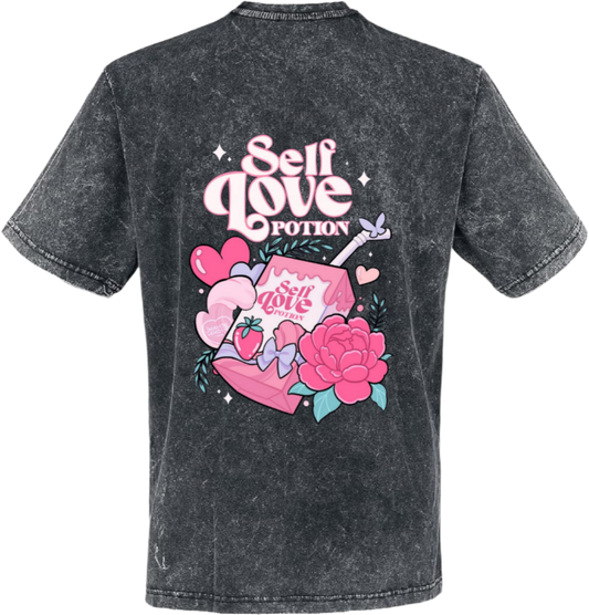 Self Love Potion t- shirt One Size Washed Back 71